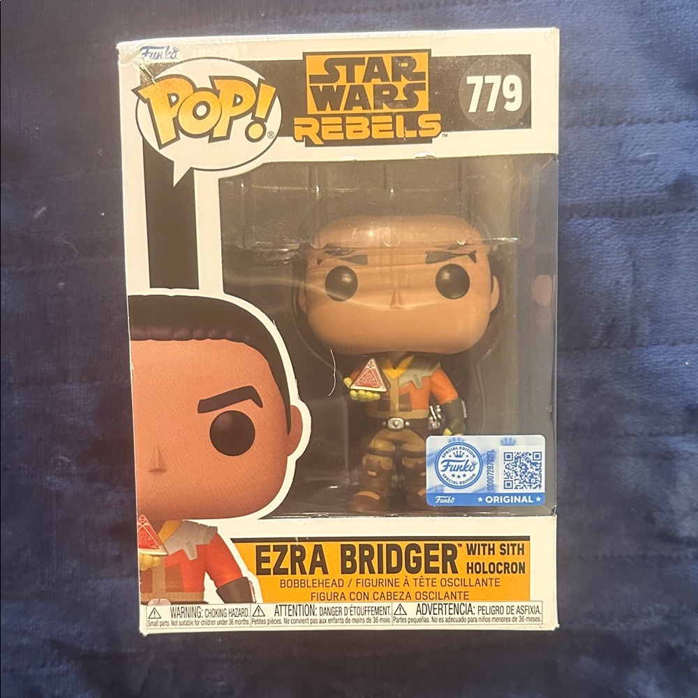 Funko Pop! Star Wars Rebels Ezra Bridger Figure - Black, Brown, Orange